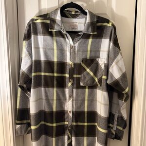 Lou & Grey Brown and Yellow Plaid Shirt